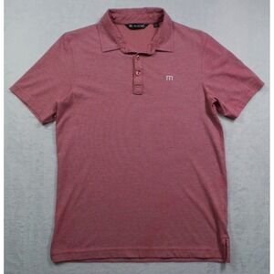Travis Mathew Golf Shirt Mens Size Small Red Polo Short Sleeve The Zinna